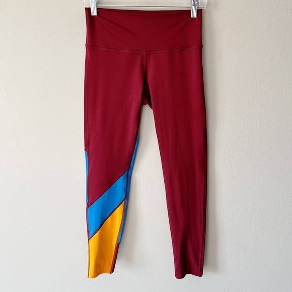 Cotopaxi Women’s Mariposa Colorblock 7/8 Leggings Port Maroon Size Small - Picture 3 of 10